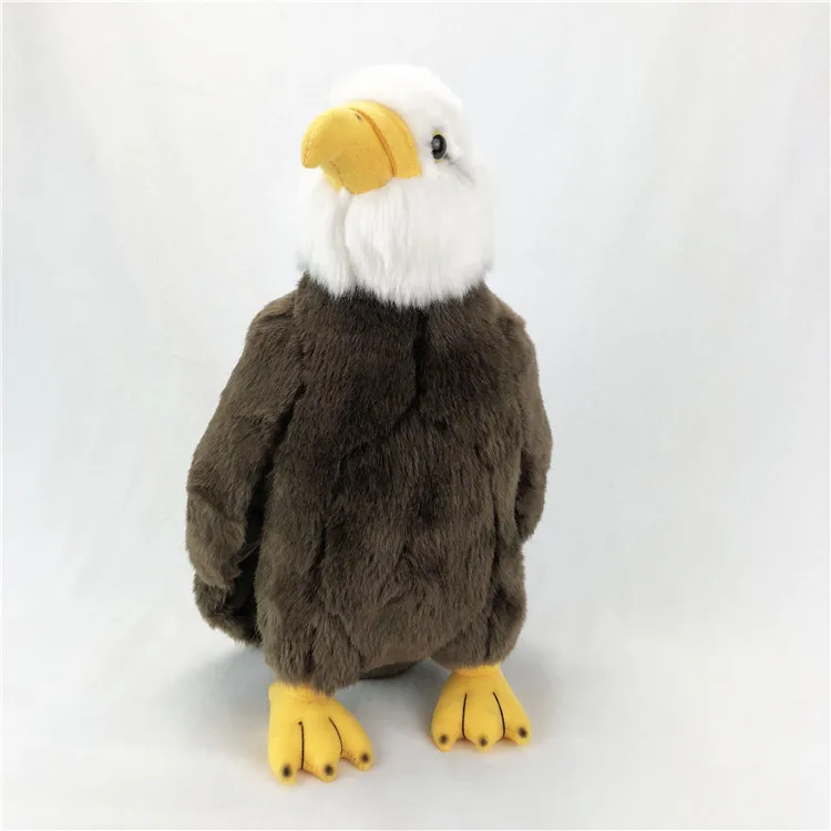 [funny] Zoo 31cm Simulation Lifelike Bald Eagle Plush Toys Soft Bird