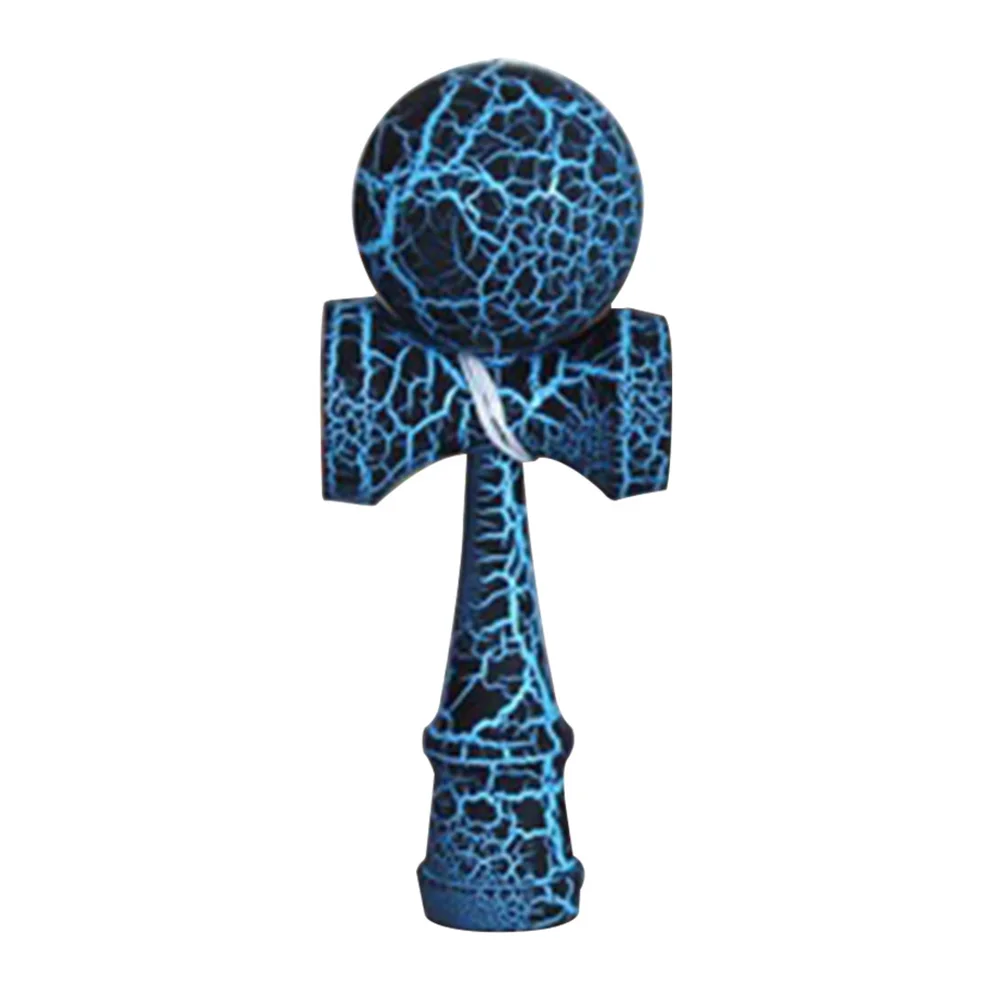 Black Blue Деревянные игрушки мячик для жонглирования деревянная игрушка зрительно-моторная координация искусный баланс Japaese традиционные потрескавшаяся краска 18,5 см платья для детей и взрослых - Цвет: Black Blue