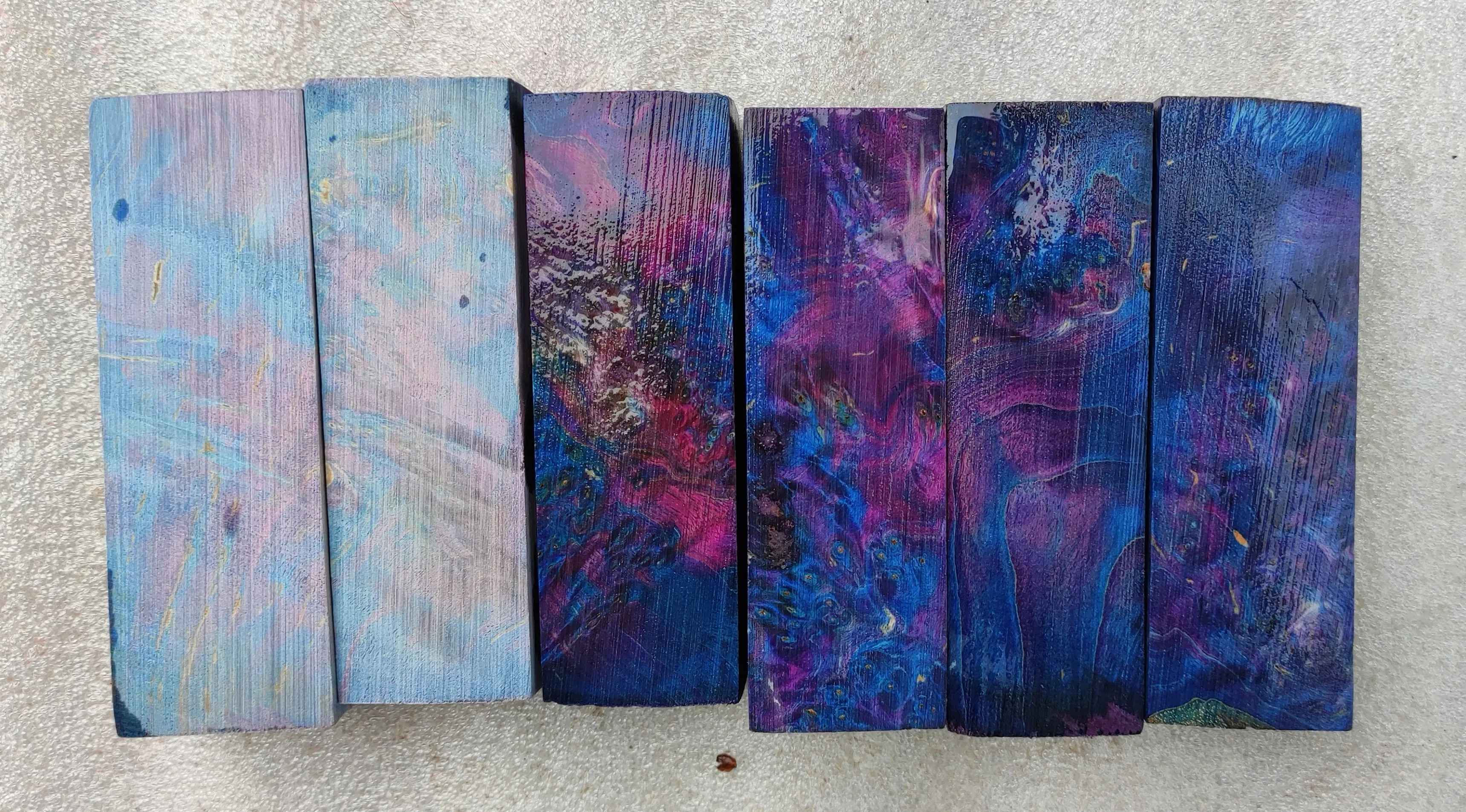 HM 자작나무 널 펜 블랭크, 다채로운 안정화 나무 펜 블랭크, 29x39x118mm