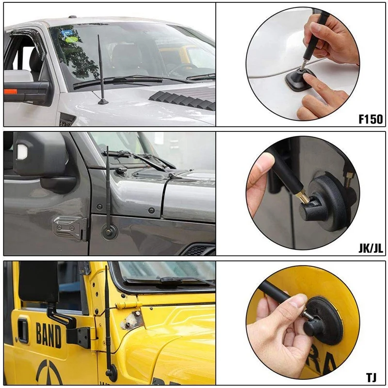 Автомобильная FM AM сигнальная металлическая Модифицированная антенна для Ford F150+ 33,5 см автомобильные аксессуары