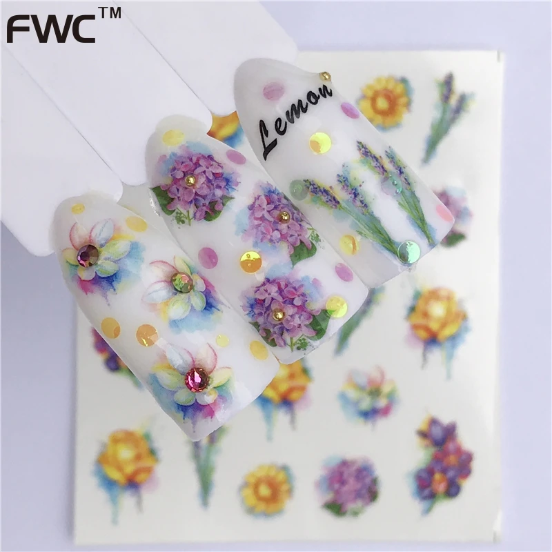 WUF 26 Styles Summer Fruit Strawberry Cherry Cake Ice Cream Nail Art Water Transfer Sticker Decor Slider Decal Manicure