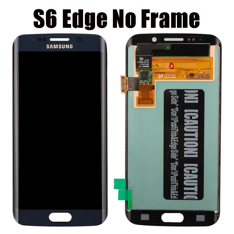 Супер AMOLED 5,1 ''lcd с рамкой для SAMSUNG Galaxy s6 edge дисплей G925 G925I G925F сенсорный экран дигитайзер