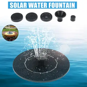

Mini Solar Fountain Powered Garden Pool Pond Solar Panel Fountain Floating IPX8 Waterproof Garden Sprinkler Pond With 5 Nozzles