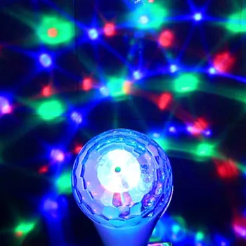 

E27 Dj Lights Colorful Rotating Effect Lights For Christmas Party Lights LED Stage Lights Double-Sided Bay Magic Crystal Ball