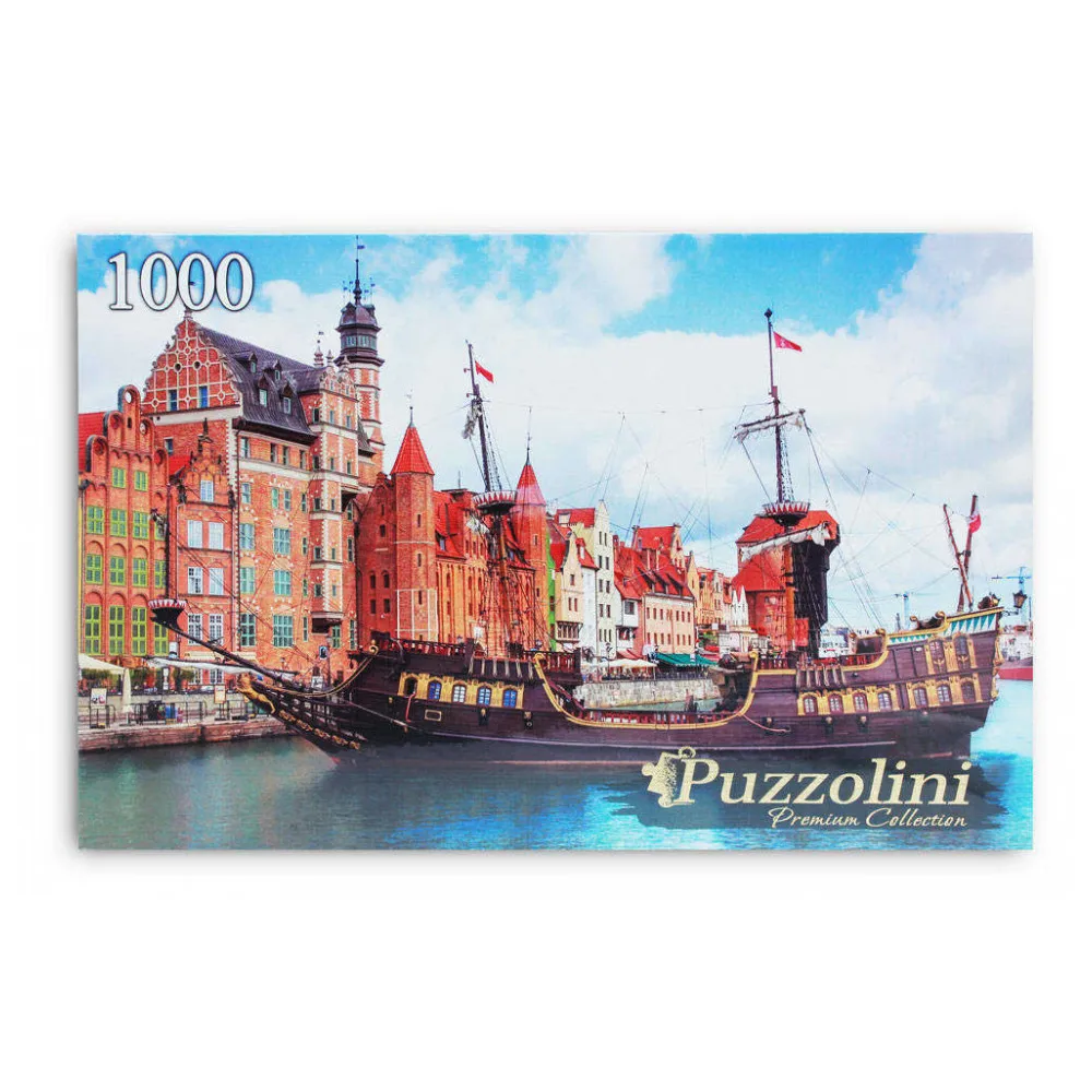 Пазл Польша. Город Гданьск Puzzolini 1000 деталей Рыжий Кот