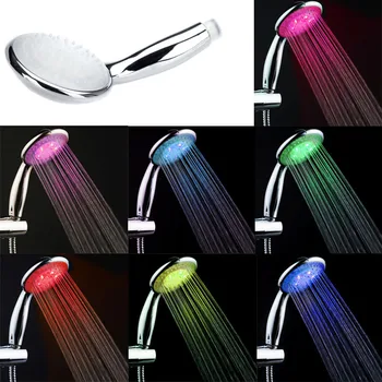 

7 Color 5 LED Lights Handing Rainfall Shower Hot Romantic Automatic Magic Head Single Round Head for Water Bathroom Accessories
