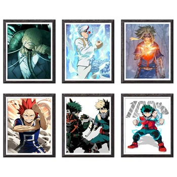 

Cartoon One of All All-Might My Hero Academia Anime Canvas Painting Picture Posters Artwork for Living Room Decoration