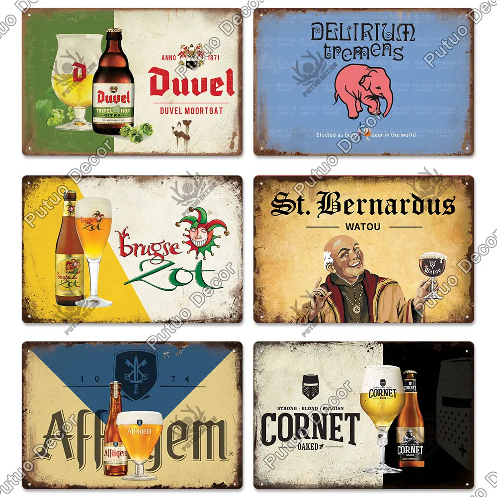 Putuo Decor Beer Brand Plaque Vintage Tin Sign Metal Sign Decorative Plaque Wall Decor Pub Kitchen Bar Man Cave Club Decoration metal wall art,metal wall signs,metal signs