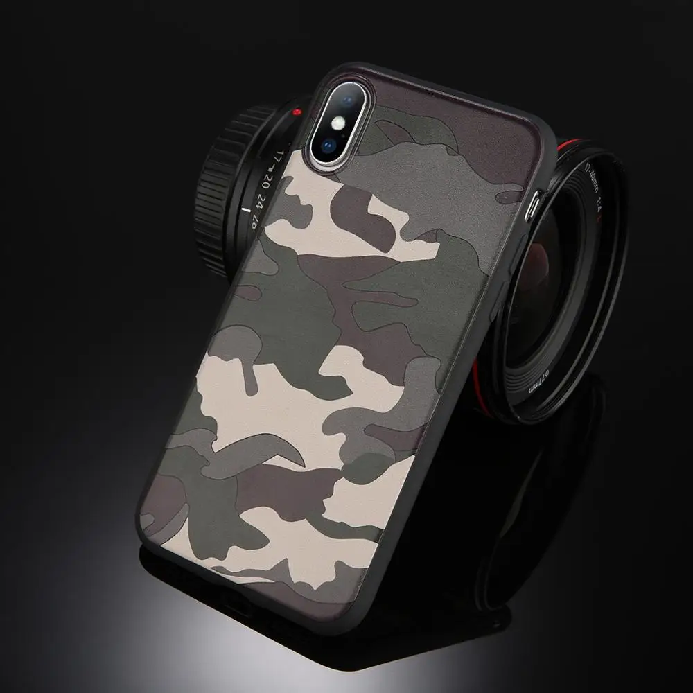 Leewinda, военный камуфляжный чехол для iPhone 6, 6 S, 7, 8 Plus, X, XR, XS Max, чехол, армейский зеленый камуфляж, мягкий ТПУ чехол для телефона - Цвет: Green