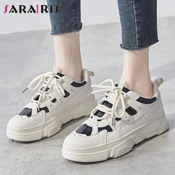 

SARAIRIS New Concise Brand mixed-color Shoes Woman Daily Comfort Casual Sneakers Women Autumn Flat Platform Sneakers