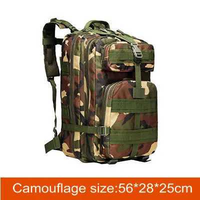 45L тактический военный рюкзак большой армии 3 дня Штурмовой Рюкзак Molle сумка рюкзаки для кемпинга, охоты, тактический рюкзак - Цвет: Camouflage