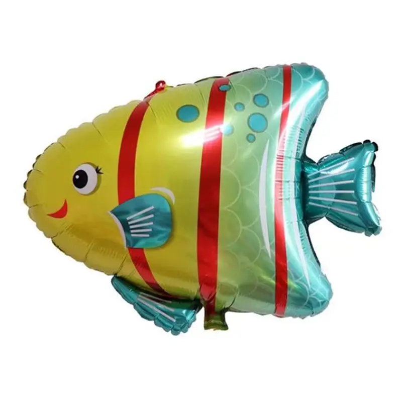 16 дюймов мини фольга тема океана вечерние шары Осьминог Дельфин Акула КИТ с днем рождения украшения Детские воздушные гелиевые балоны - Цвет: Bubble fish