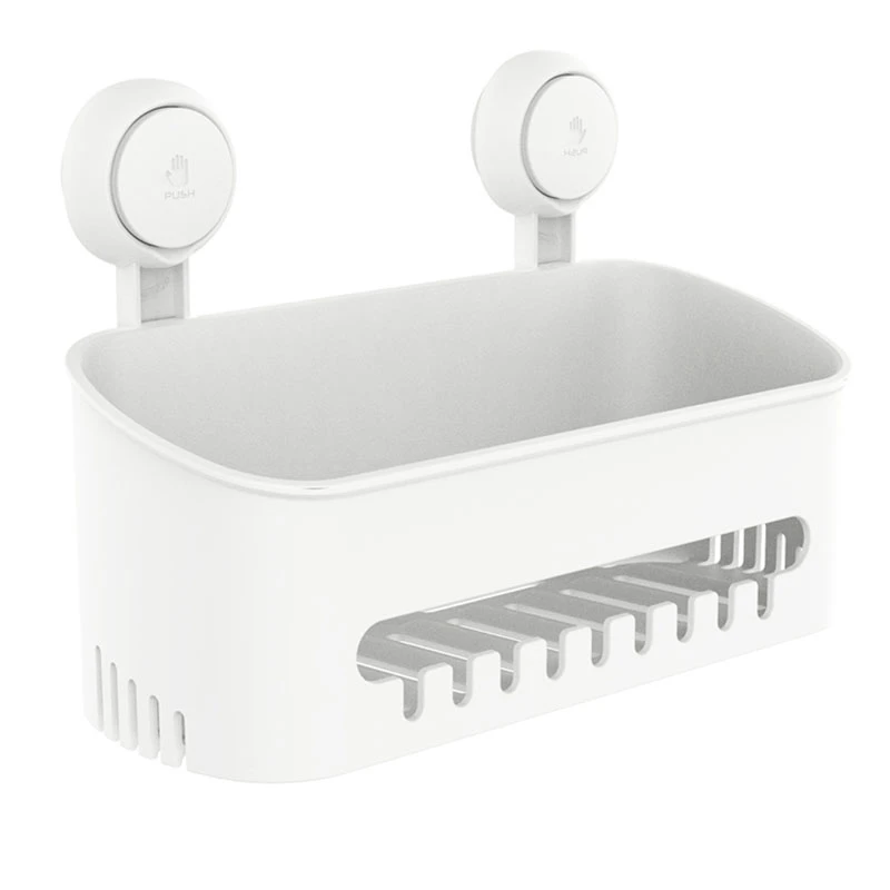 

ABS Shelf Rack Shower Basket for Shampoo Holder Removable Bathroom/Dorm Wall Mount Damage Free Bathroom Accessories