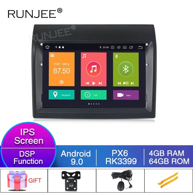 

RUNJEE 7 inch PX6 4+64G IPS DSP Car GPS Multimedia player For Fiat Ducato 2008-2015 Citroen Jumper Peugeot Boxer Video BT WIFI