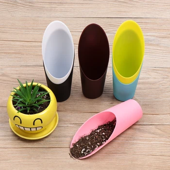 

1PC Plastic Soil Shovel Gardening Cultivation Bucket Potted Bonsai Plastic Cup Spade Garden Tools New Colorful garden supplies
