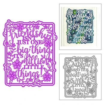 

2020 Hot New Die Cut Plant Word Background Metal Cutting Dies Foil and Crafts Scrapbooking For Card Making Stencils no stamps
