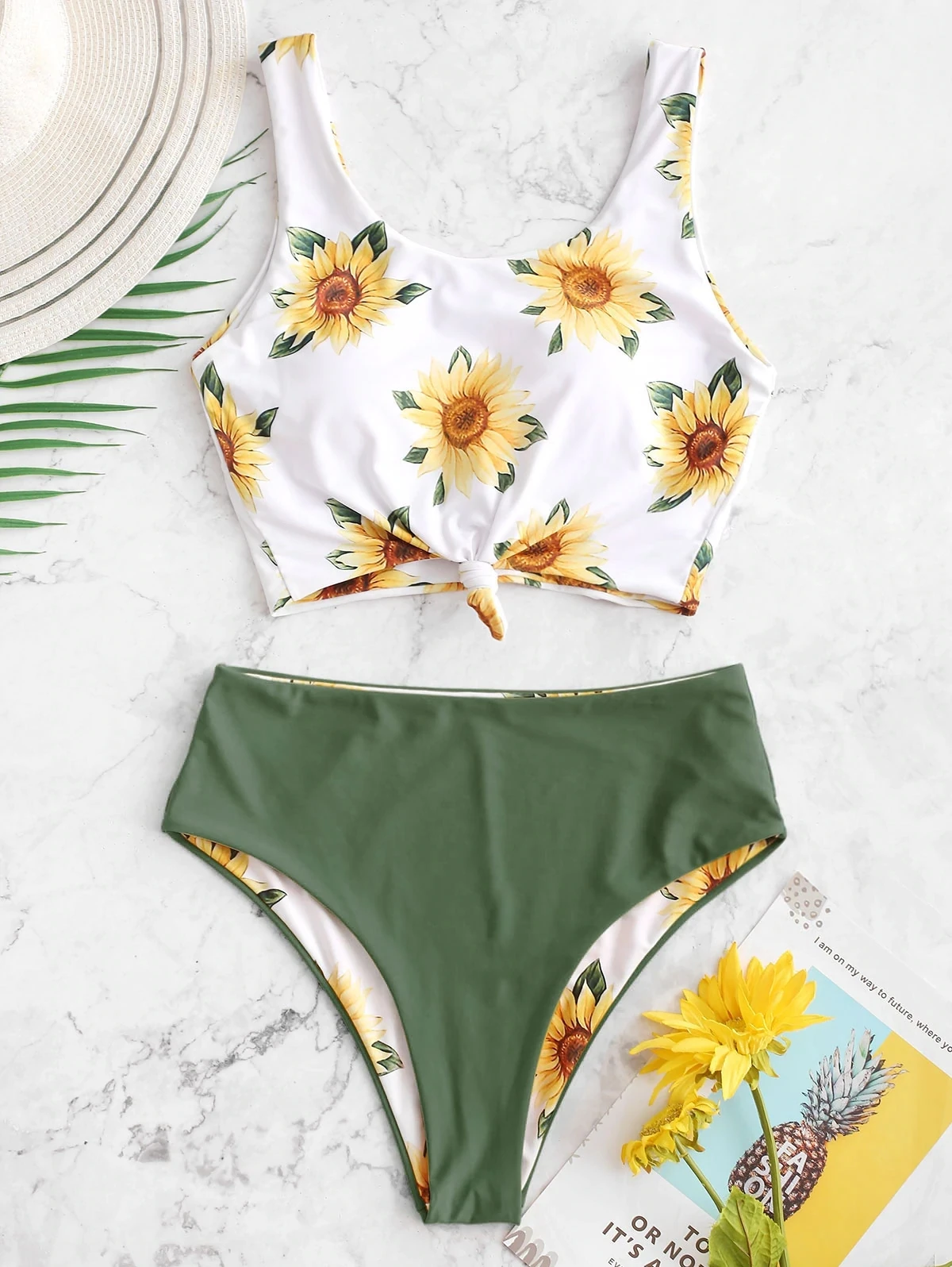 sunflower push up bikini
