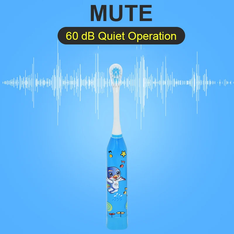 Children'S Cartoon Pattern Sonic Electric Toothbrush Creative Home Cute Wash Dry Battery Soft Fur Clean Electric Toothbrush