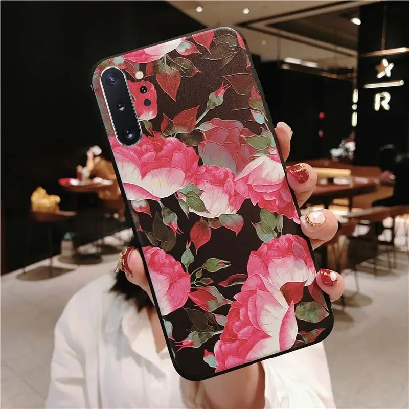 3D чехол с изображением цветов для samsung Galaxy A50 A70 A30 A20 A10 A40 для samsung S8 S9 S10 плюс S10e Примечание 10 A6 A8 плюс A7 мягкий чехол