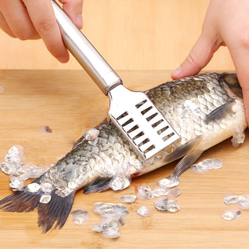 blanche Grattoir à écailles de poisson grattoir à poisson pour gadgets de cuisine domestique 
