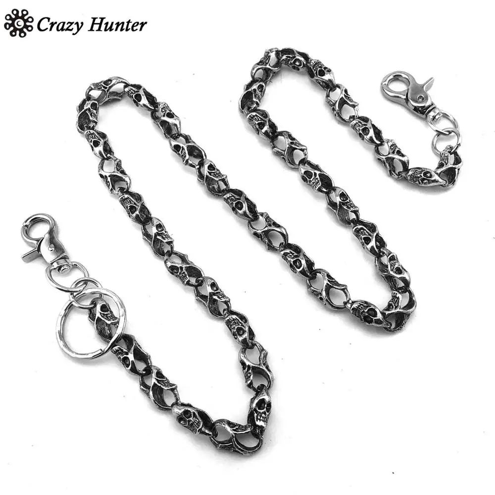

Skull Biker Punk Wallet Chain Metal Link Jean Key Chain