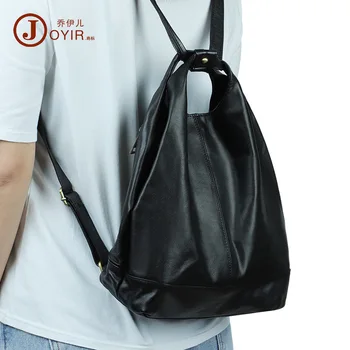 

2020 European and American new leather handbags shoulder bag Korean version of multifunctional casual backpack