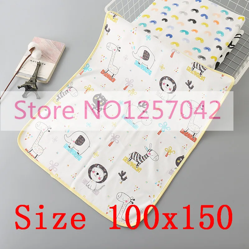 Zoo100x150 9 Размер, пеленальный коврик для ребенка, пеленальный коврик для ребенка, многоразовые детские тканевые подгузники, моющиеся подгузники Fralda, водонепроницаемые - Цвет: Zoo100x150