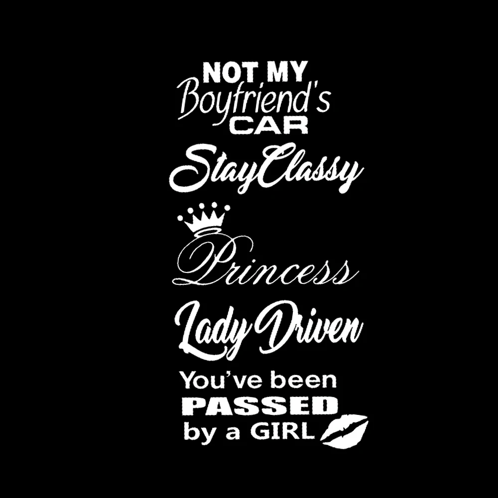 

Jptz various sizes, 5-piece women's drive European fun tuner upgrade girl's car vinyl sticker, personalized decoration JP