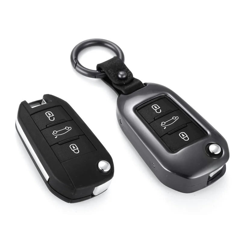 Чехол для автомобильного ключа из алюминиевого сплава чехол Peugeot Citroen C2 C6 207 307 308 408