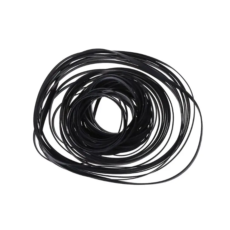 50Pcs Universal Mix Cassette Tape Machine Belts Assorted Flat Rubber Recorder Repair Belt for Recorders Walkman CD DVD Drive Cassette Player