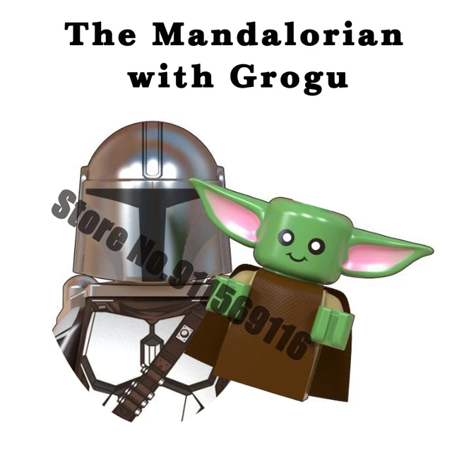 Mandalorian Building Block Jango Boba Fett Grogu Baby Yoda Pre Vizsla Bo-Katan Din Djarin Sabine Wren Star Brick Figure Wars Toy WM916A