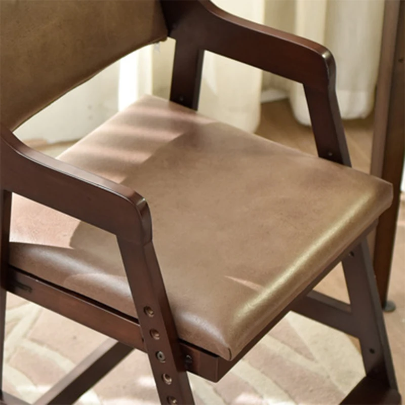 Solid Wood Home Children's Study Chair Student Backrest Writing Chair Adjustable Dining Backrest