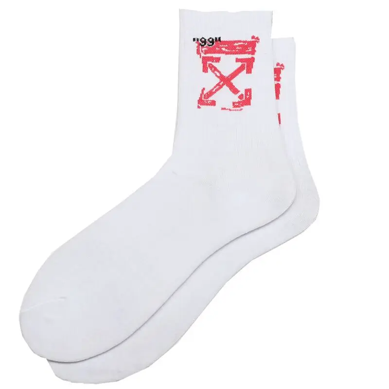 Fashion Socks Ow Offwhite Arrowhead Cordon Socks MEN'S AND WOMEN'S Socks European And American Streets Solid Color Long Socks CO