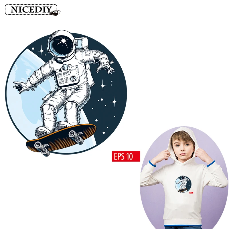 Diy Astronaut Dream Thermal Stickers On The Clothes Application Of a Heat-Sensitive Patch Iron Transfers For Stripes | Дом и сад