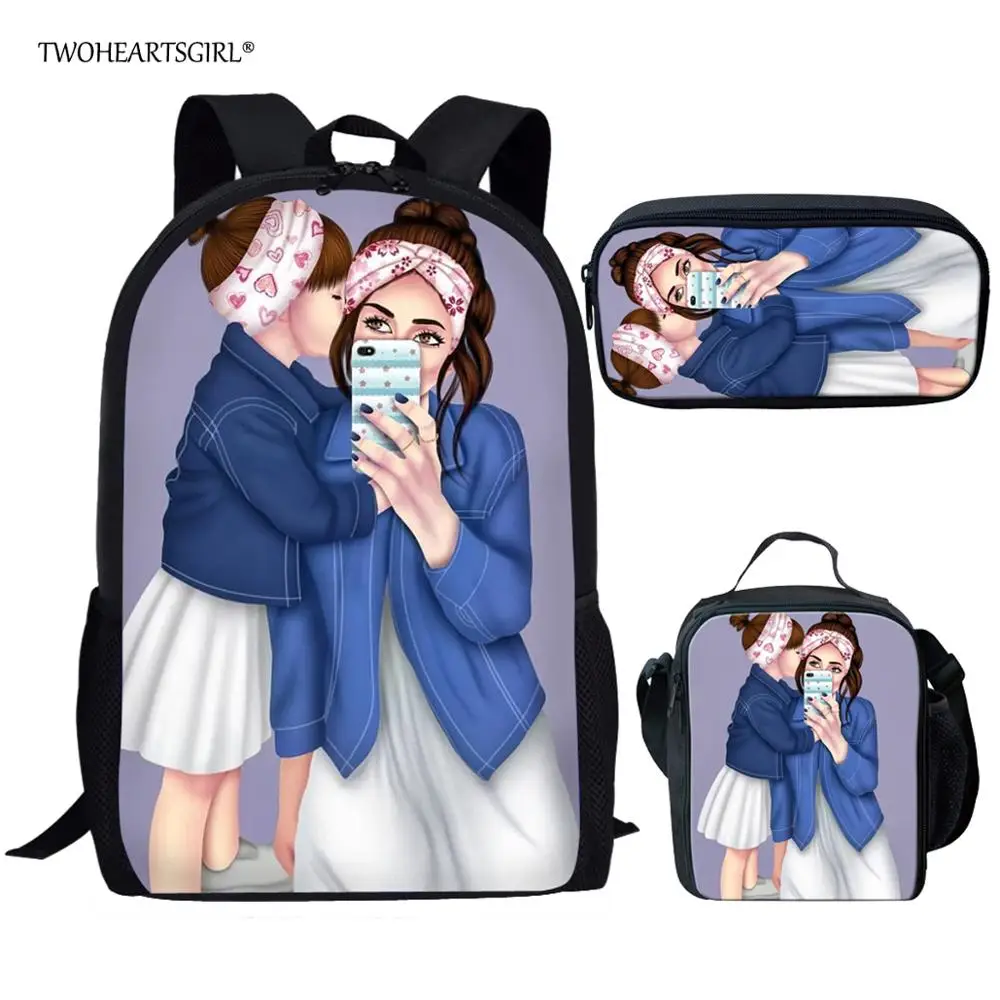 Twoheartsgirl для начальной школы, для детей, школьная сумка, наборы, новинка, для девочек-подростков, школьные сумки, 16 дюймов, школьные сумки