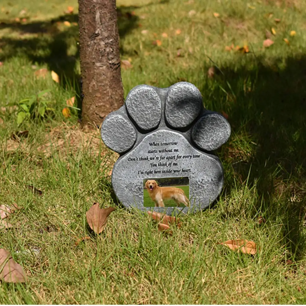 Памятники Для домашних животных, каменные лапы, печать для домашних животных, надгробные плиты с фоторамкой