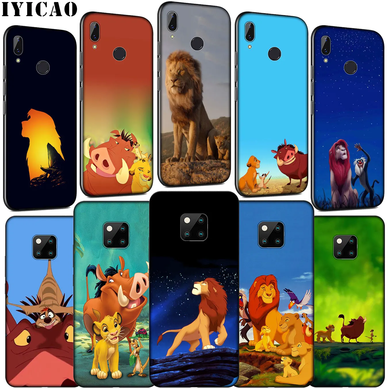 IYICAO The lion king классный Мягкий силиконовый чехол для телефона Huawei Mate 30 20 10 Pro Black Nova 5i 4