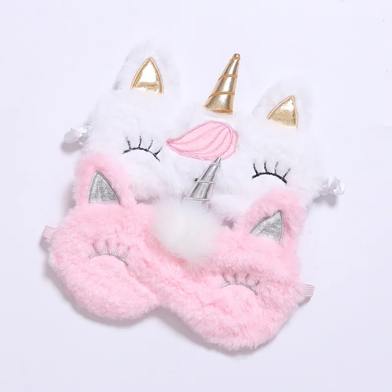 

New Style Unicorn Eye Patch Plush Eye Patch Shading Sleep Aids Cute Cartoon Comfortable Eye Patch