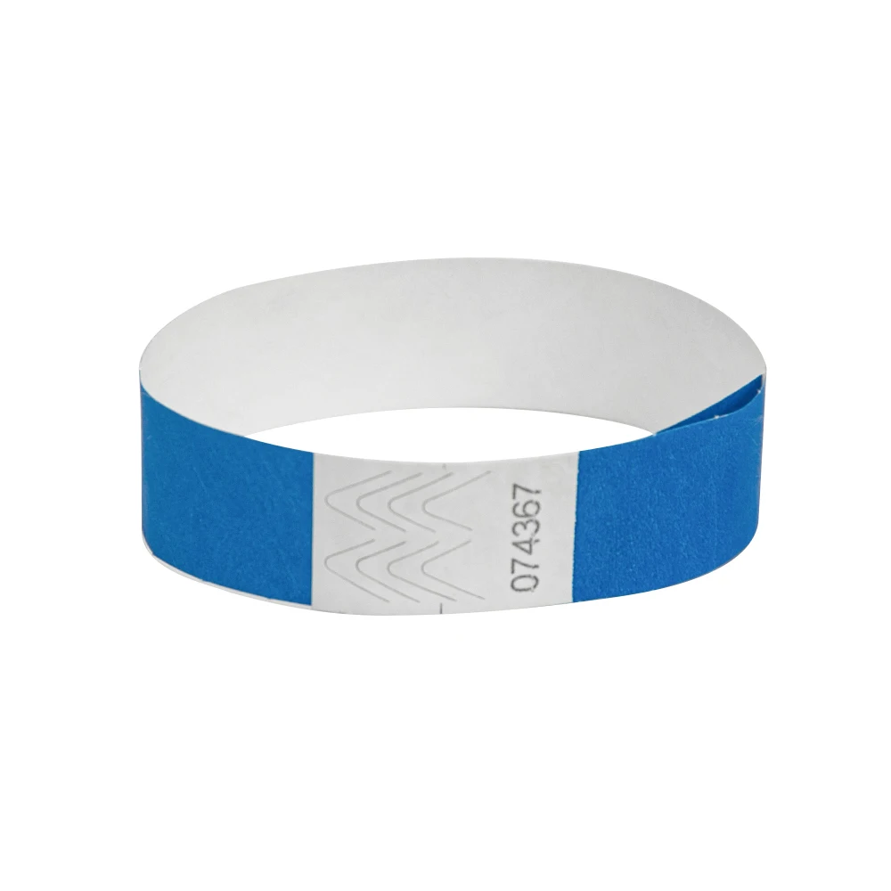 Solid Light Blue Color 3/4 inch Tyvek Wristbands Suitable for Parties Events 500 piece