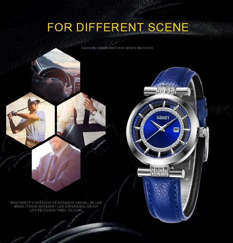 Женские часы-браслет OUBAOER люксовый бренд Montre Femme кожаный ремешок кварцевые часы модные женские часы Relogio Feminino