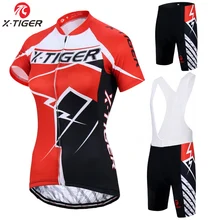 X-Tiger, летний женский комплект из майки для велоспорта, одежда для гонок, одежда для велоспорта, Ropa Ciclismo, комплект для велоспорта, одежда для велоспорта
