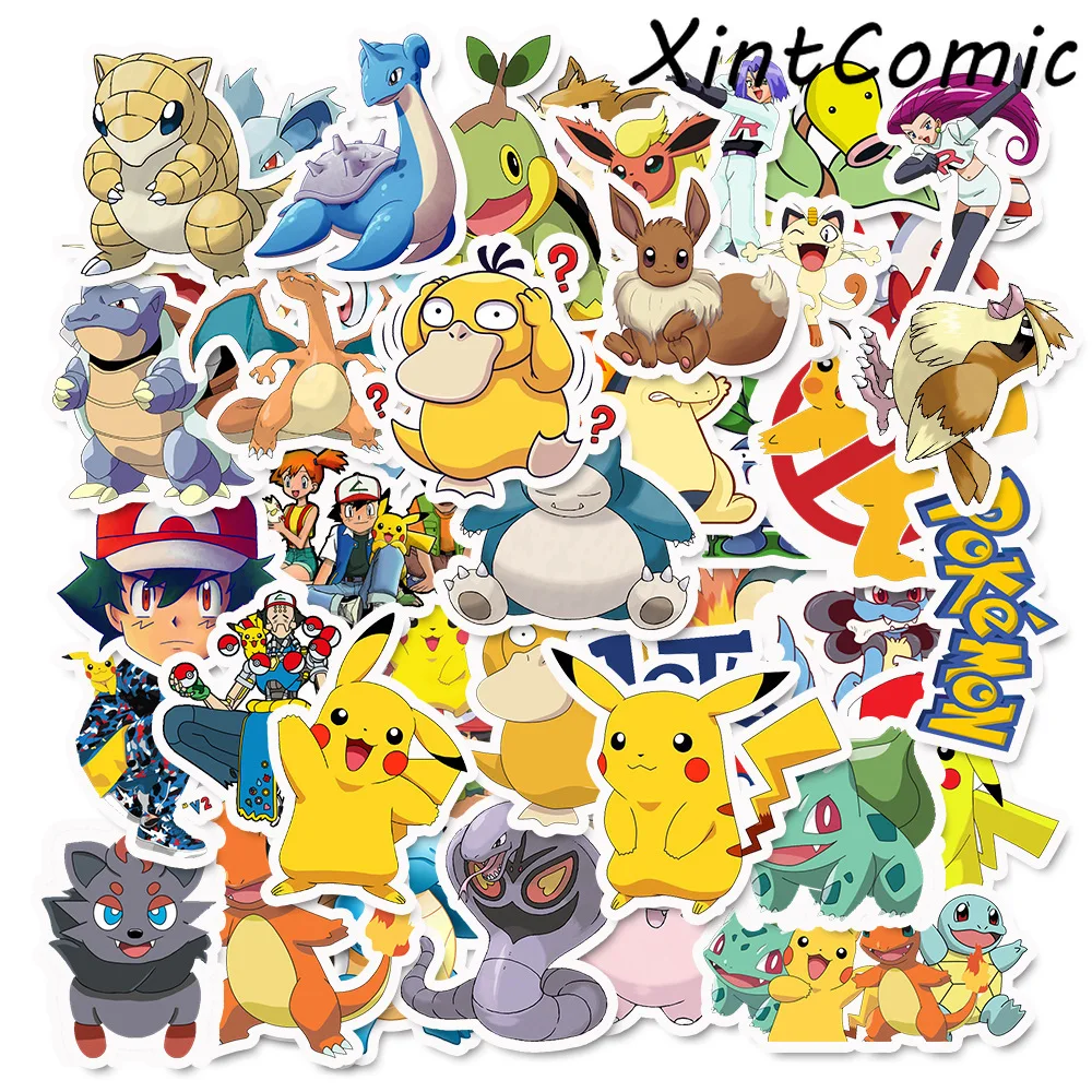 50 шт Pokemon pikachu смешанный мультяшный стикер s Стиль анимация телефон ноутбук