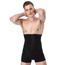 Latex Men Corset Waist Trainer Cincher Corset Body Shaper SlimmingCorset Belt Girdle Firm Control Girdle Shapwear