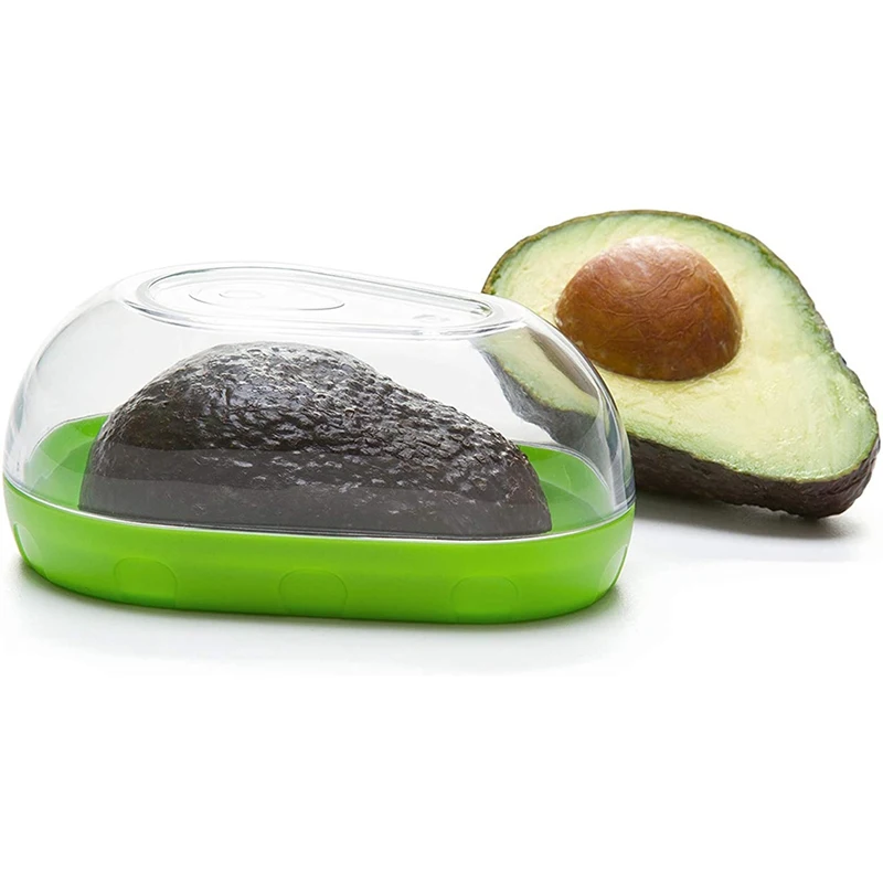 

For Plastic Avocado Saver Avocado Food Crisper Storage Box Fruit Vegetable Container For Saving Space Keep Fresh Kitchen 1pc
