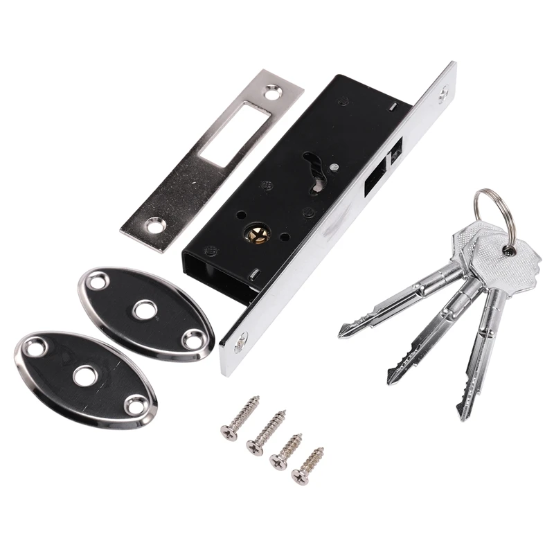 

Durable Aluminum Alloy Sliding Door Hook Lock Cross-Shaped Key Bolt Locks for Framed Glass Door