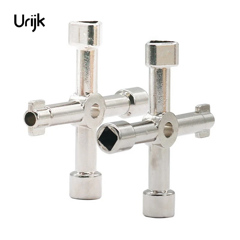

2018 New Universal Cross Key Triangle Square Wrench Spanner Triangle Electric Elevator Cabinet Valve Bicycle Repair Best
