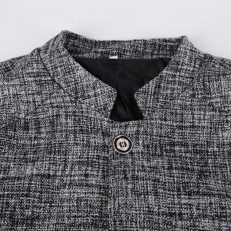 Puimentiua блейзер в китайском стиле, мужские деловые пальто со стоячим воротником, мужская куртка, осень, Мужской Блейзер, тонкие мужские куртки размера плюс