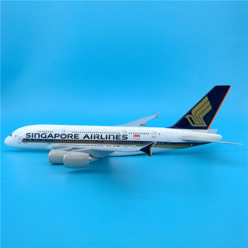 1: 200 масштаб 36 см Airbus A380 Сингапур самолет модель самолета с основой смолы коллекционный дисплей игрушка модель Коллекция
