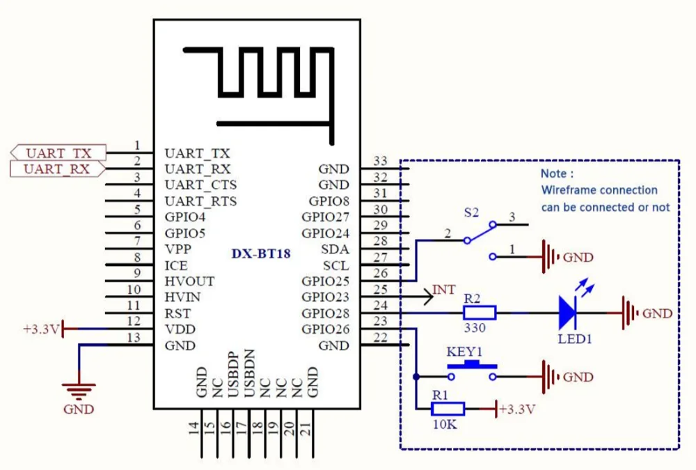 Схема bluetooth модуля. Модуль Bluetooth DX-bt18. Bluetooth модуль HC-06 распиновка. Распиновка блютуз модуля. UART Bluetooth модуль схема.