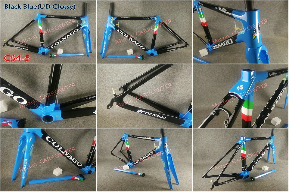 Черный синий T1100 UD Colnago C64 карбоновые шоссейные рамы и 50 мм карбоновые колеса 23 мм ширина Novatec A271 ступицы EMS UPS XDB